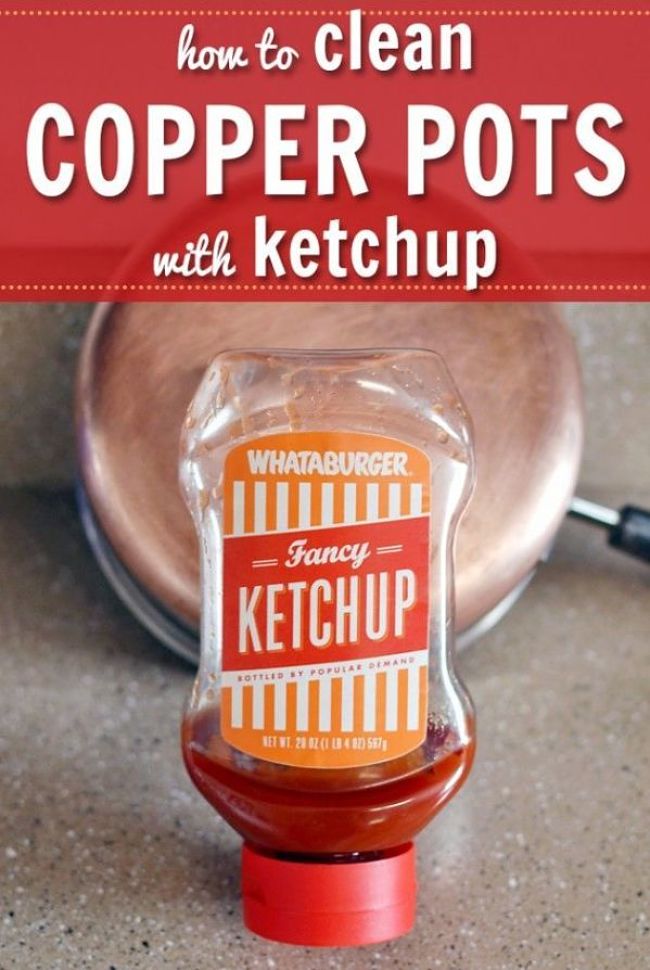 Ketchup is a surprisingly good copper cleaner